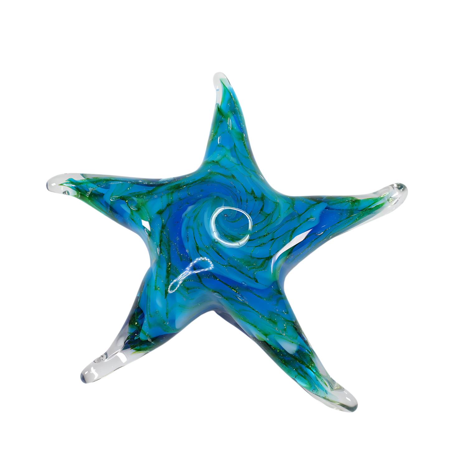 Zibo Handblown Art Glass - Green Starfish (Gift Box)