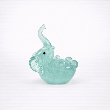 Artisan Mint Serenity Glass Elephant