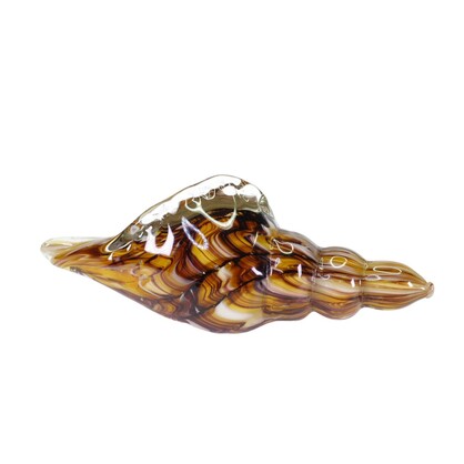 Zibo Handblown Art Glass - Mini Brown Seashell