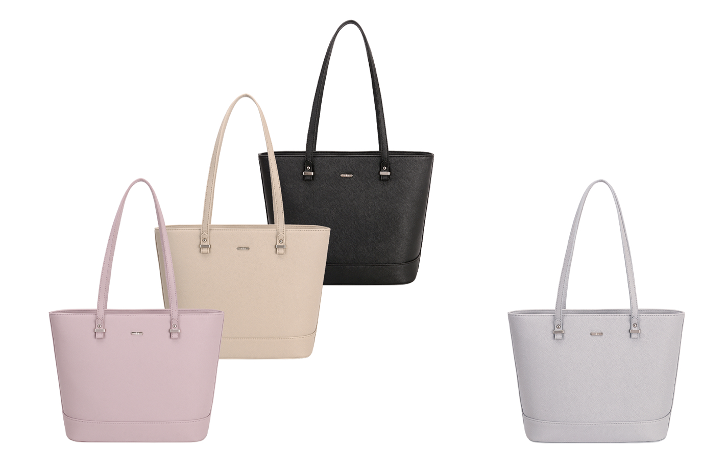Minimalist Vegan Leather Shoulder Tote Bag