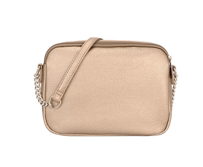 Silver Hardware Vegan Leather Crossbody Bag