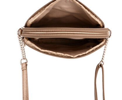 Silver Hardware Vegan Leather Crossbody Bag