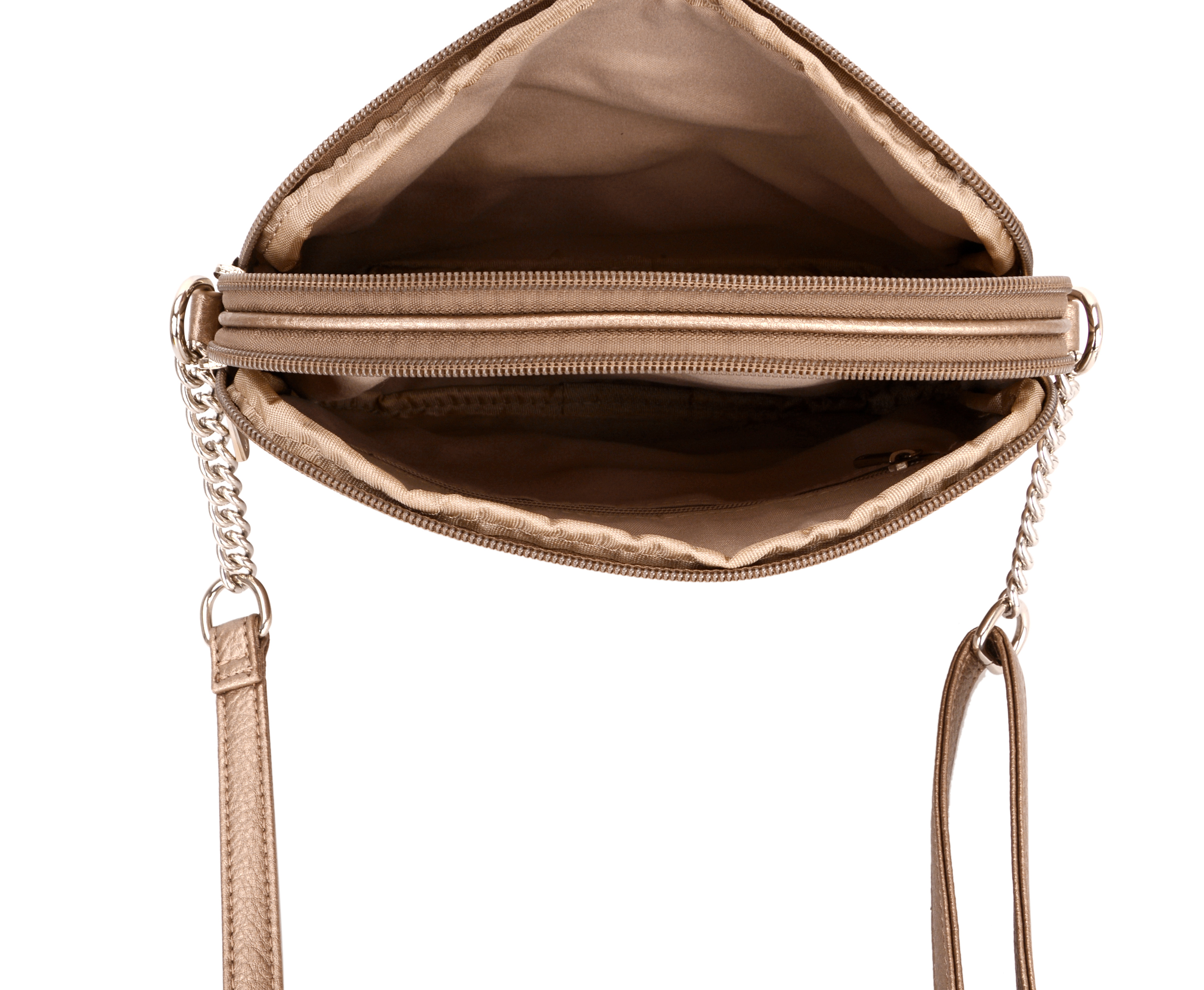 Silver Hardware Vegan Leather Crossbody Bag
