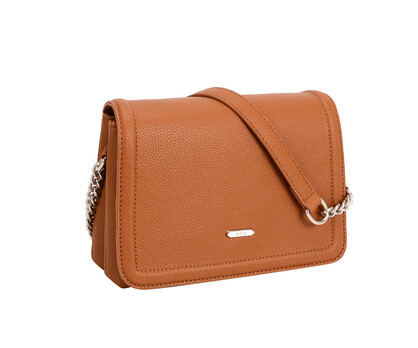 Classic Flapover Vegan Leather Crossbody Bag