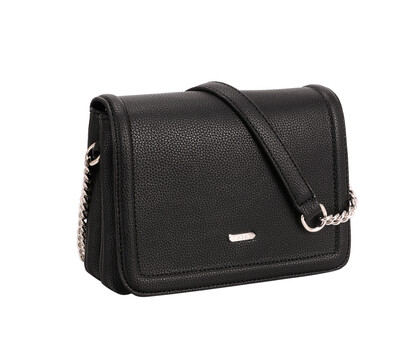 Classic Flapover Vegan Leather Crossbody Bag