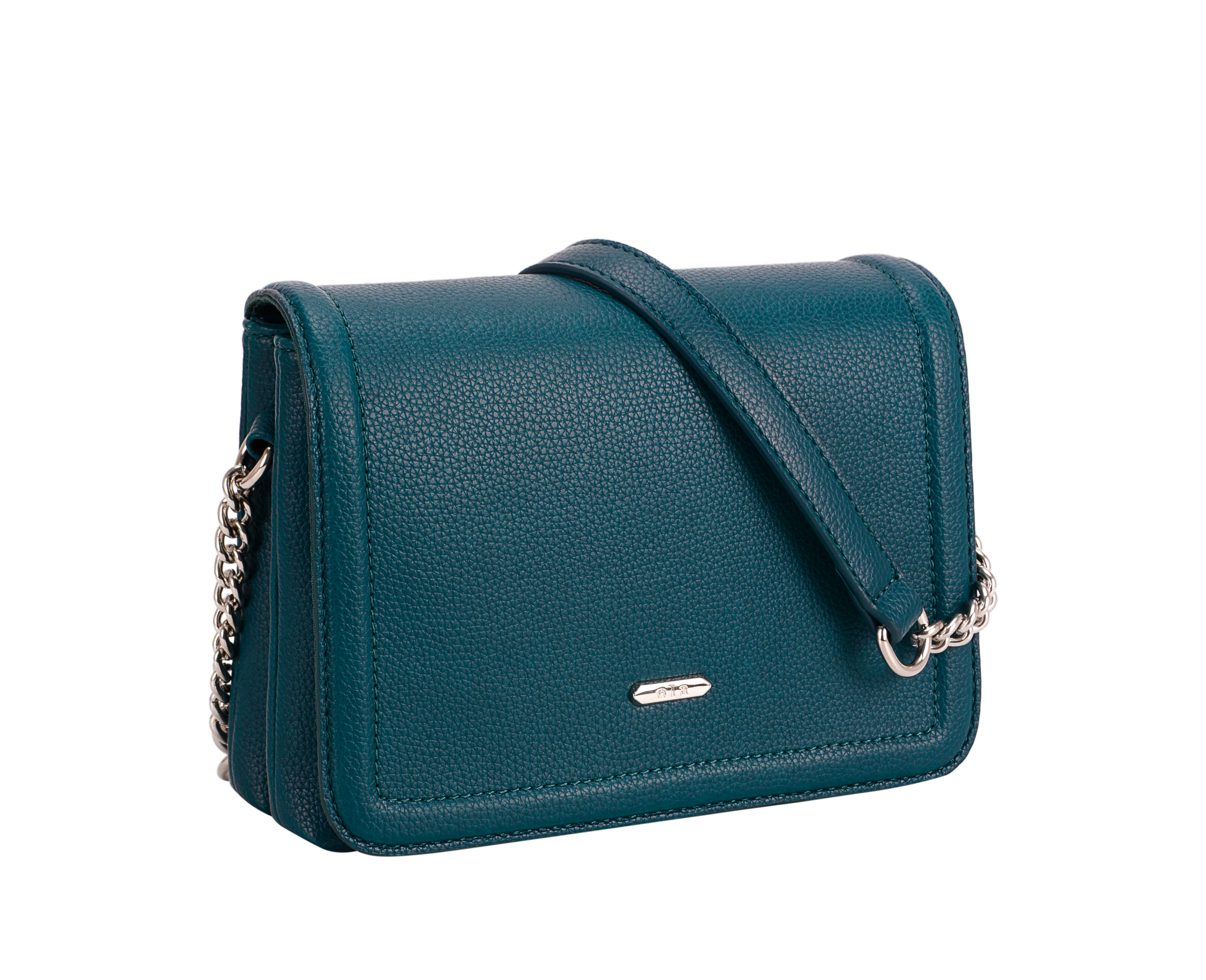 Classic Flapover Vegan Leather Crossbody Bag