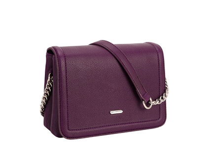 Classic Flapover Vegan Leather Crossbody Bag