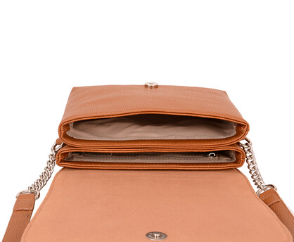 Classic Flapover Vegan Leather Crossbody Bag