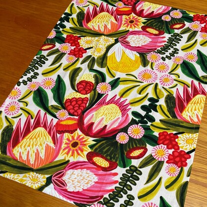 Festive Proteas Tea Towel