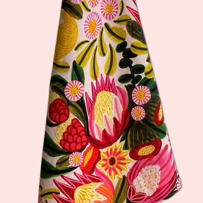 Festive Proteas Tea Towel