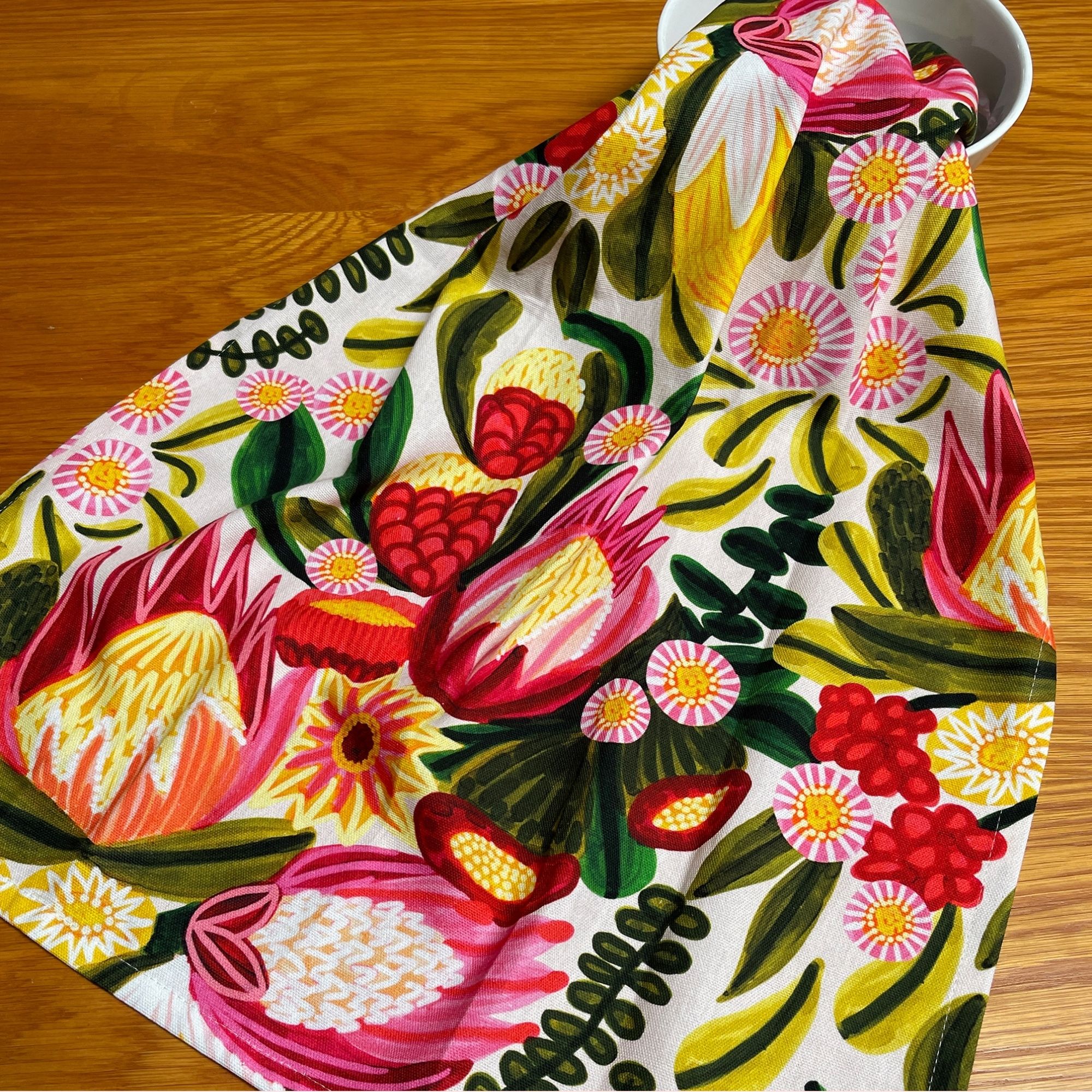 Festive Proteas Tea Towel