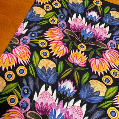 Protea Midnight Tea Towel