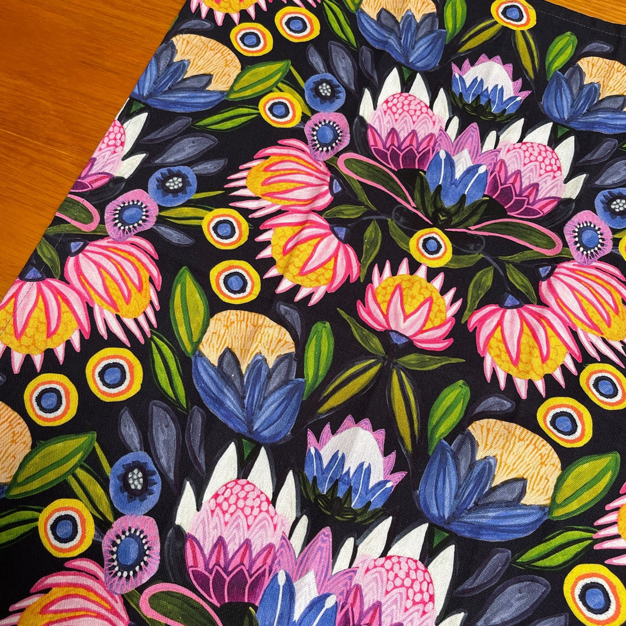 Protea Midnight Tea Towel