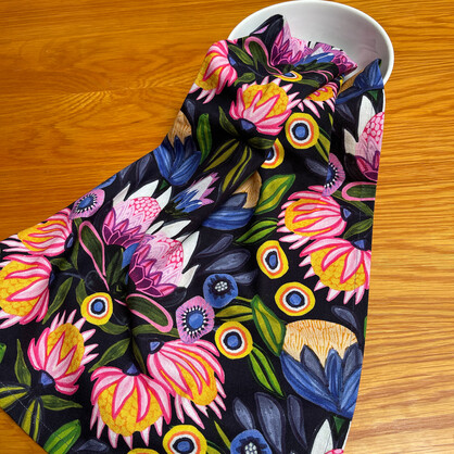 Protea Midnight Tea Towel