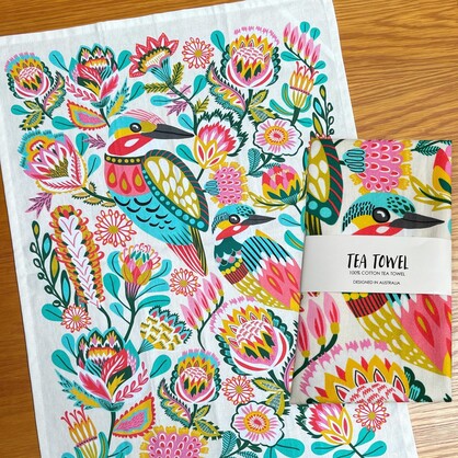 Kingfishers Tea Towel