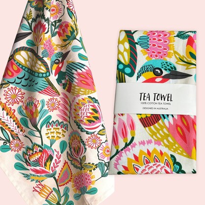 Kingfishers Tea Towel