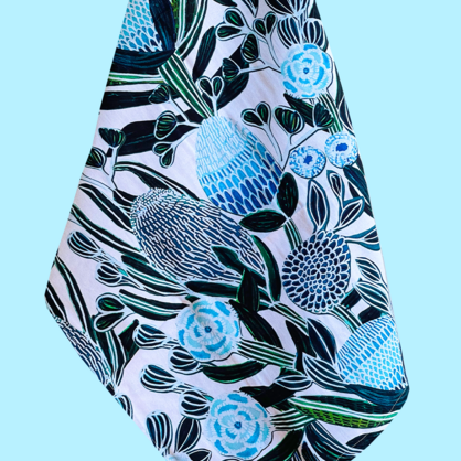 Blue Banksia Tea Towel