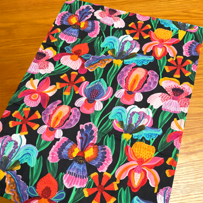 Irises & Orchids Tea Towel