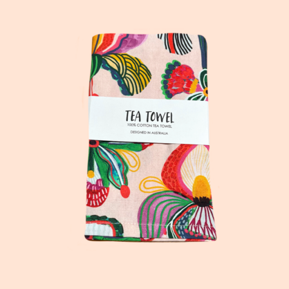 Orchid Parade Tea Towel