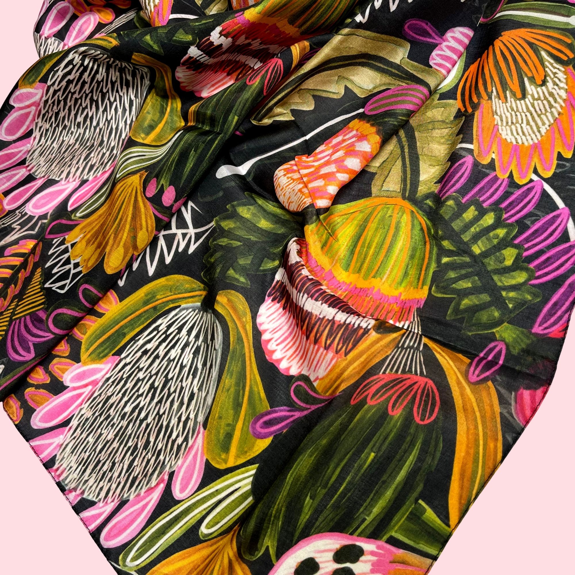 Bush Banksia Silk Scarf
