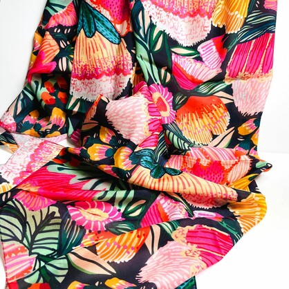Flowers of Oz Silk Scarf