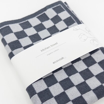Kitchen Towel - Graphite Chequer
