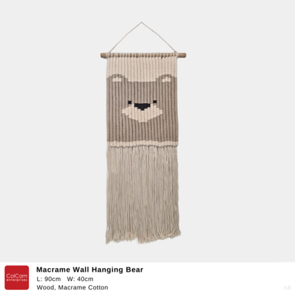 ! Macrame Wall Hanging Bear