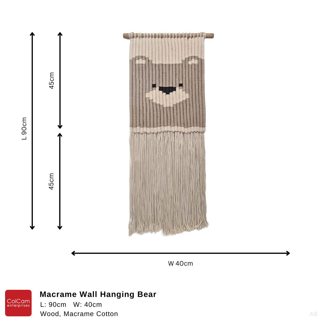 ! Macrame Wall Hanging Bear