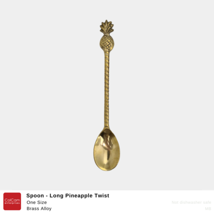Elegant Long Pineapple Twist Spoon
