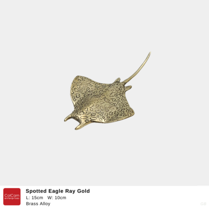 Spotted Eagle Ray 10cm Gold