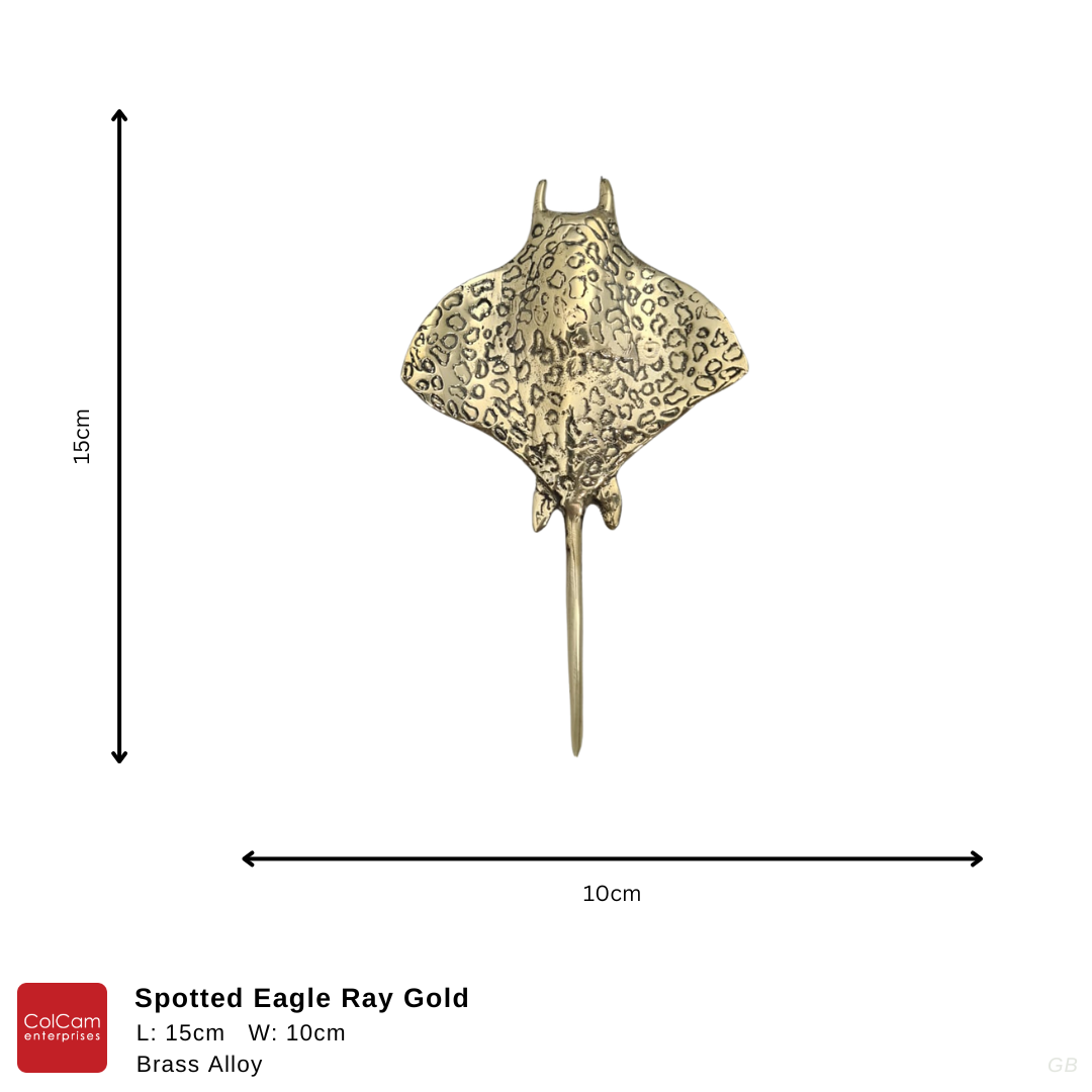 Spotted Eagle Ray 10cm Gold