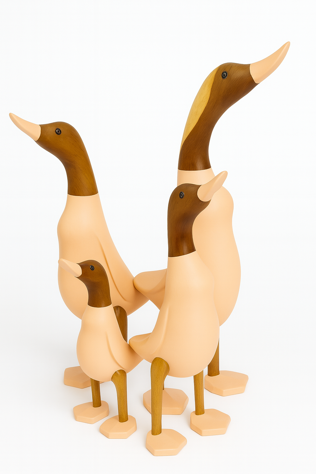 Summer Peach Ducks – Set of 4