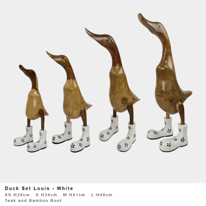 * Duck Set Louis Flower White