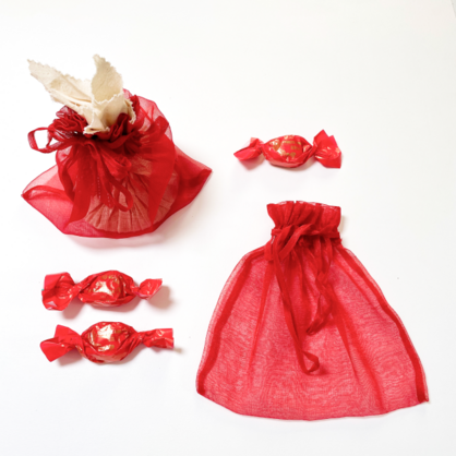 Red Sheer Organza Gift Bag