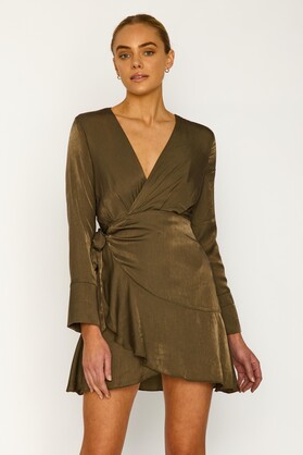Leanne Wrap Dress - Olive