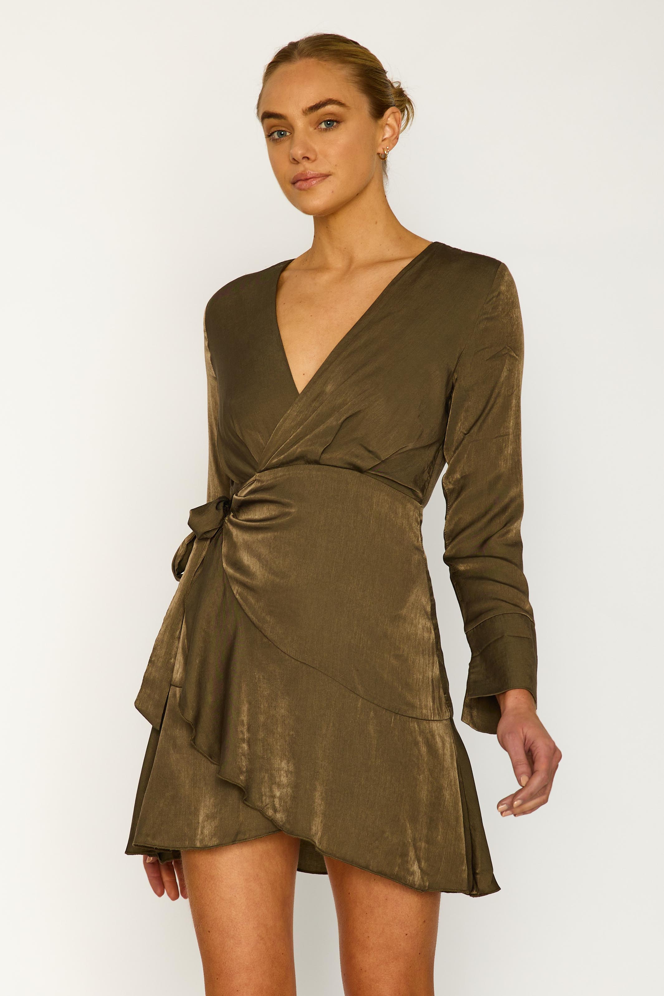 Leanne Wrap Dress - Olive