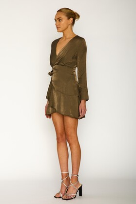 Leanne Wrap Dress - Olive