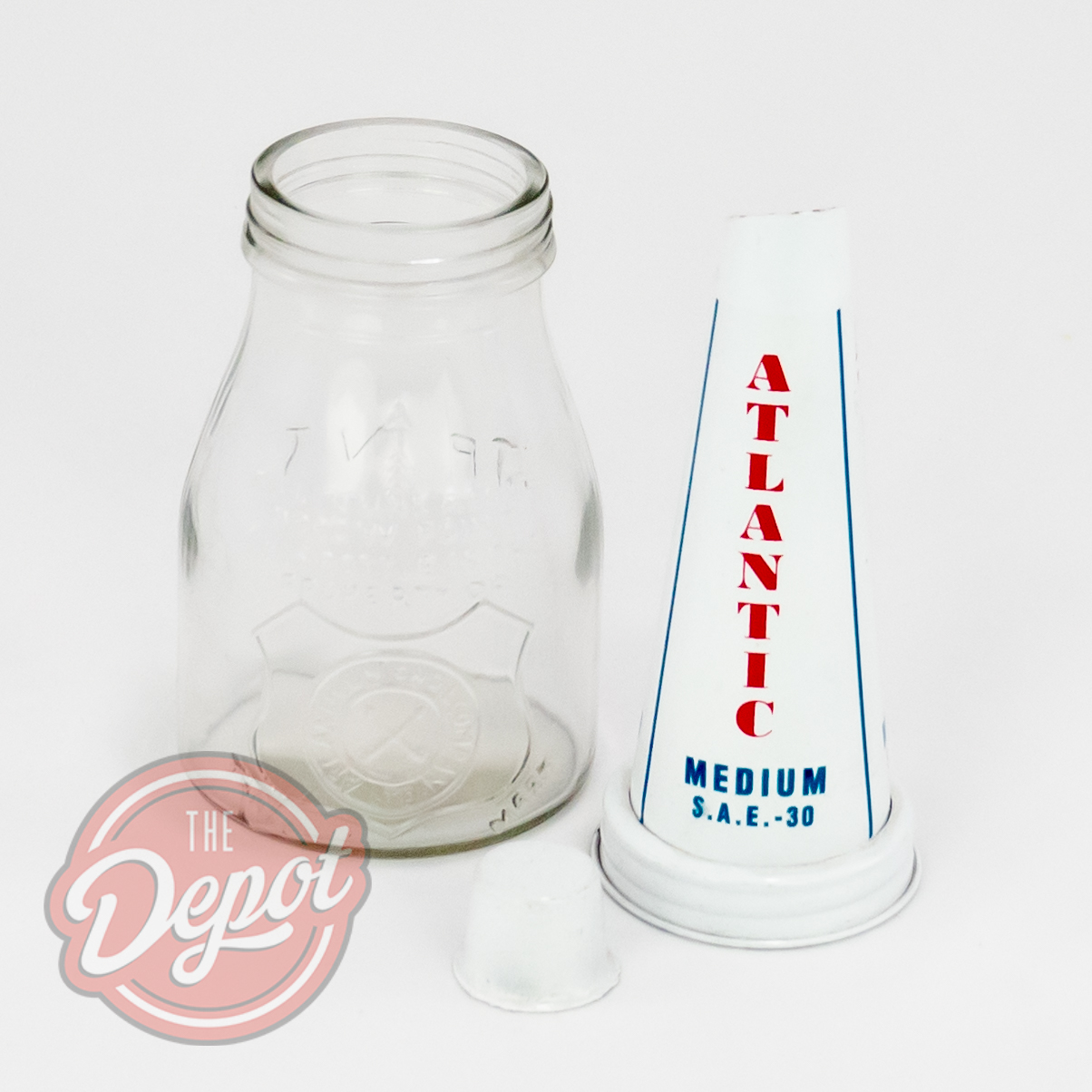 Reproduction Glass Oil Bottle - Atlantic Pint