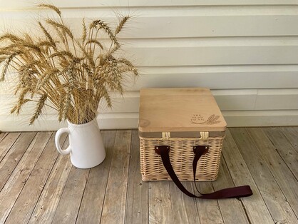Insulated Square Wicker Picnic Basket
