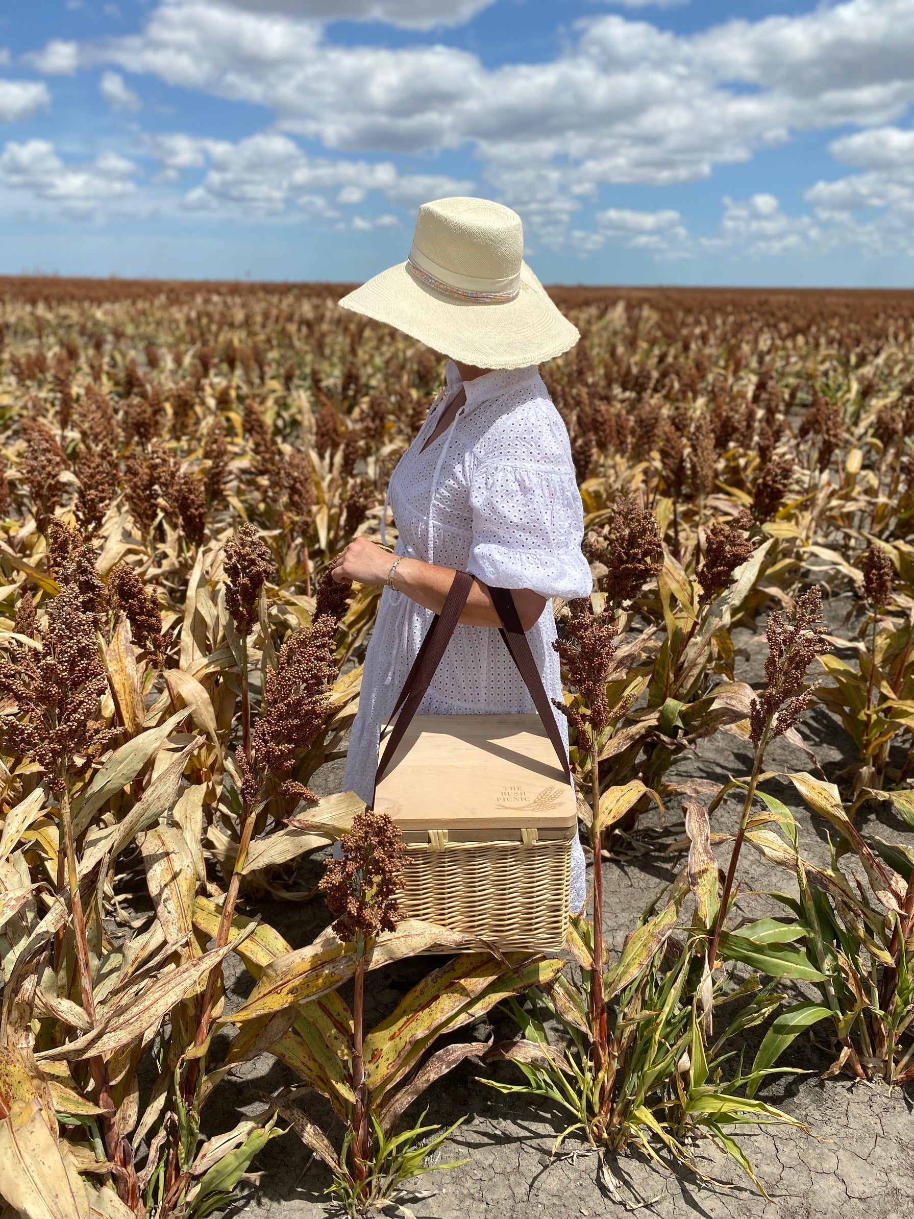 Insulated Square Wicker Picnic Basket