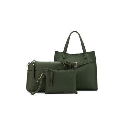 Kellye Dark Olive 3 Piece Handbag
