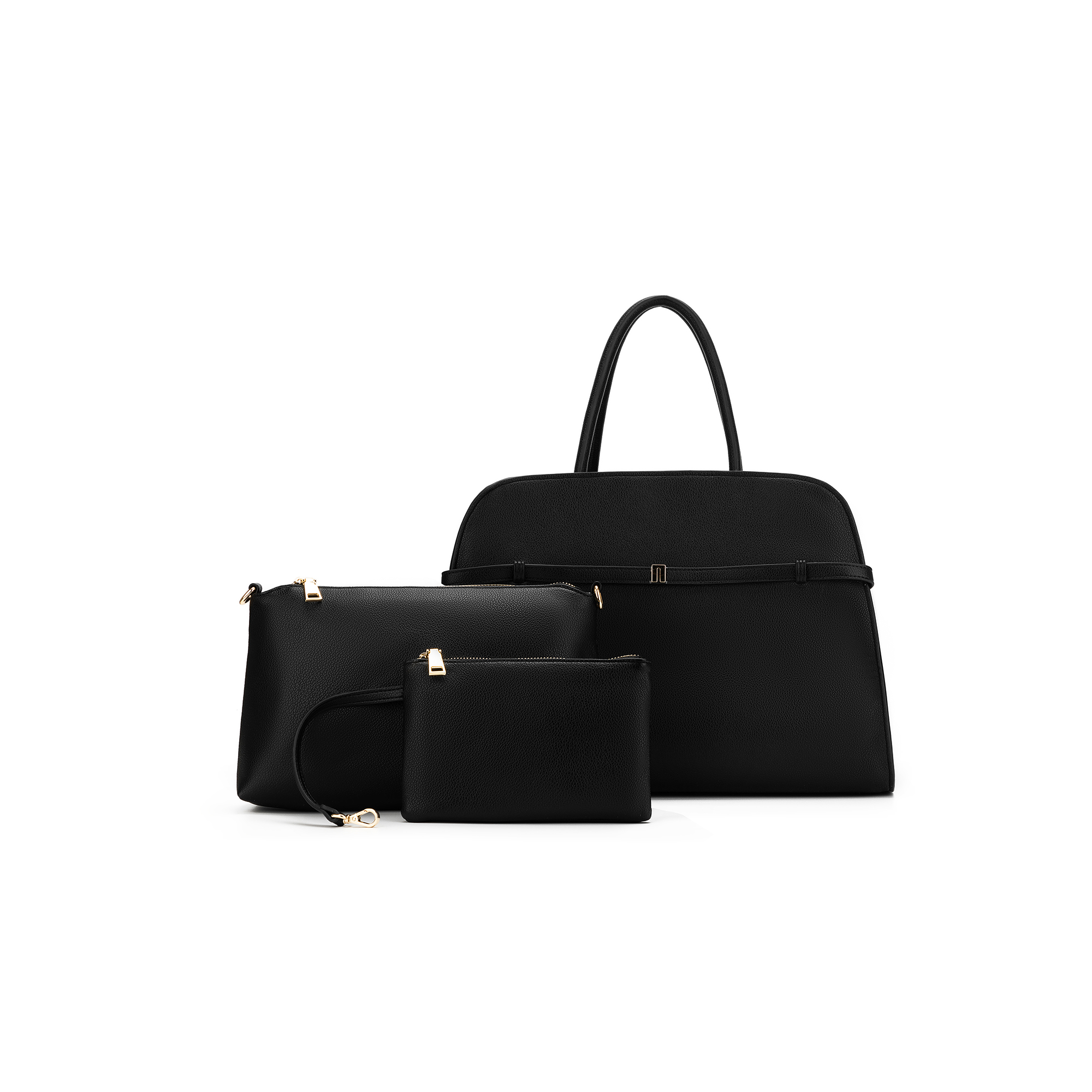 Jodee  Black 3 Piece Doctor Handbag