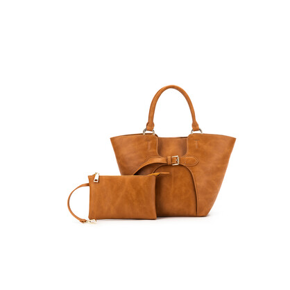 Clementine Tan 2 Piece Handbag