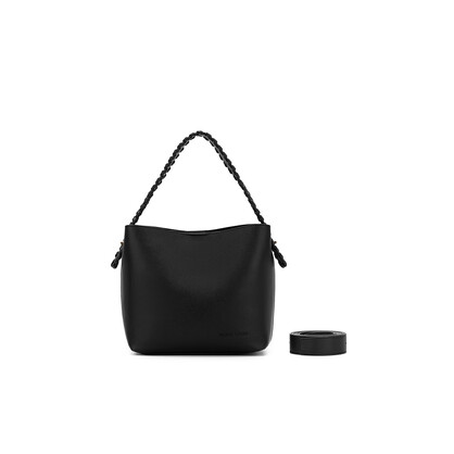 Capella Black 3 Compartment Shoulder / Crossbody Bag