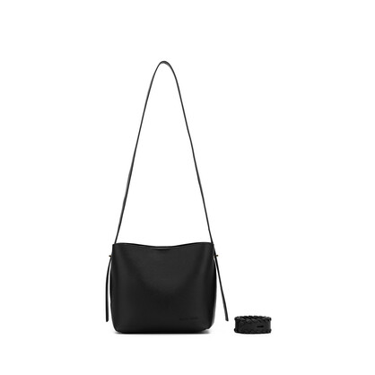 Capella Black 3 Compartment Shoulder / Crossbody Bag