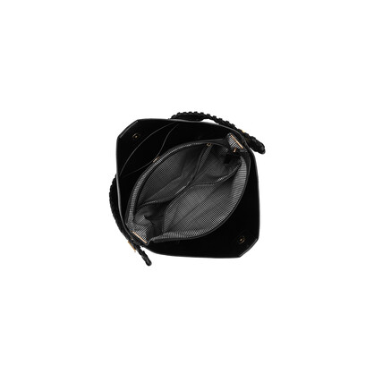 Capella Black 3 Compartment Shoulder / Crossbody Bag