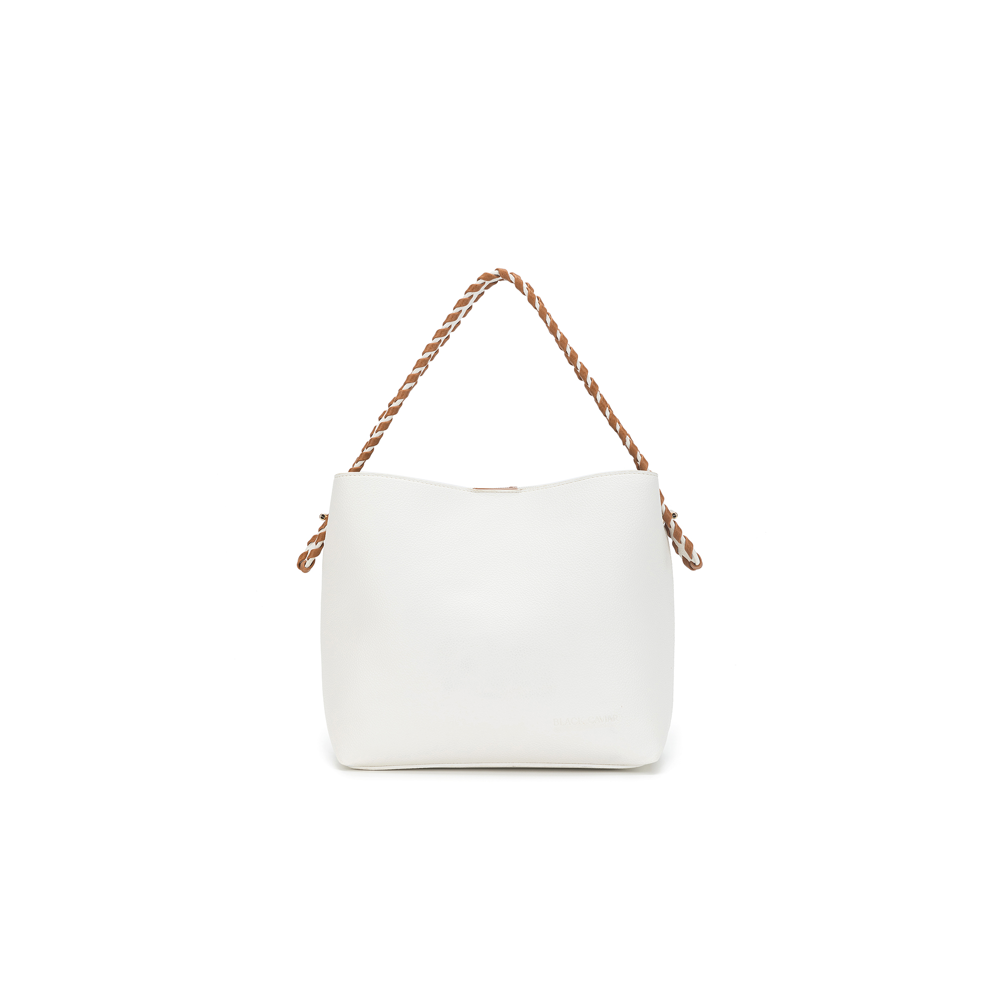 Capella White/Tan 3 Compartment Shoulder / Crossbody Bag
