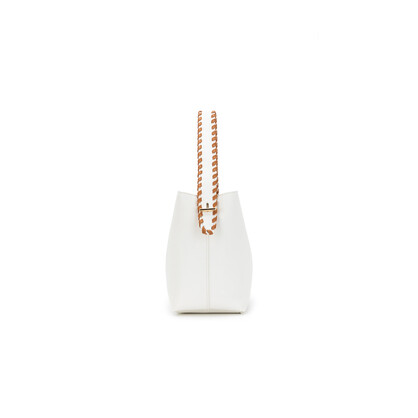 Capella White/Tan 3 Compartment Shoulder / Crossbody Bag
