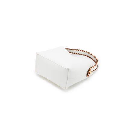 Capella White/Tan 3 Compartment Shoulder / Crossbody Bag