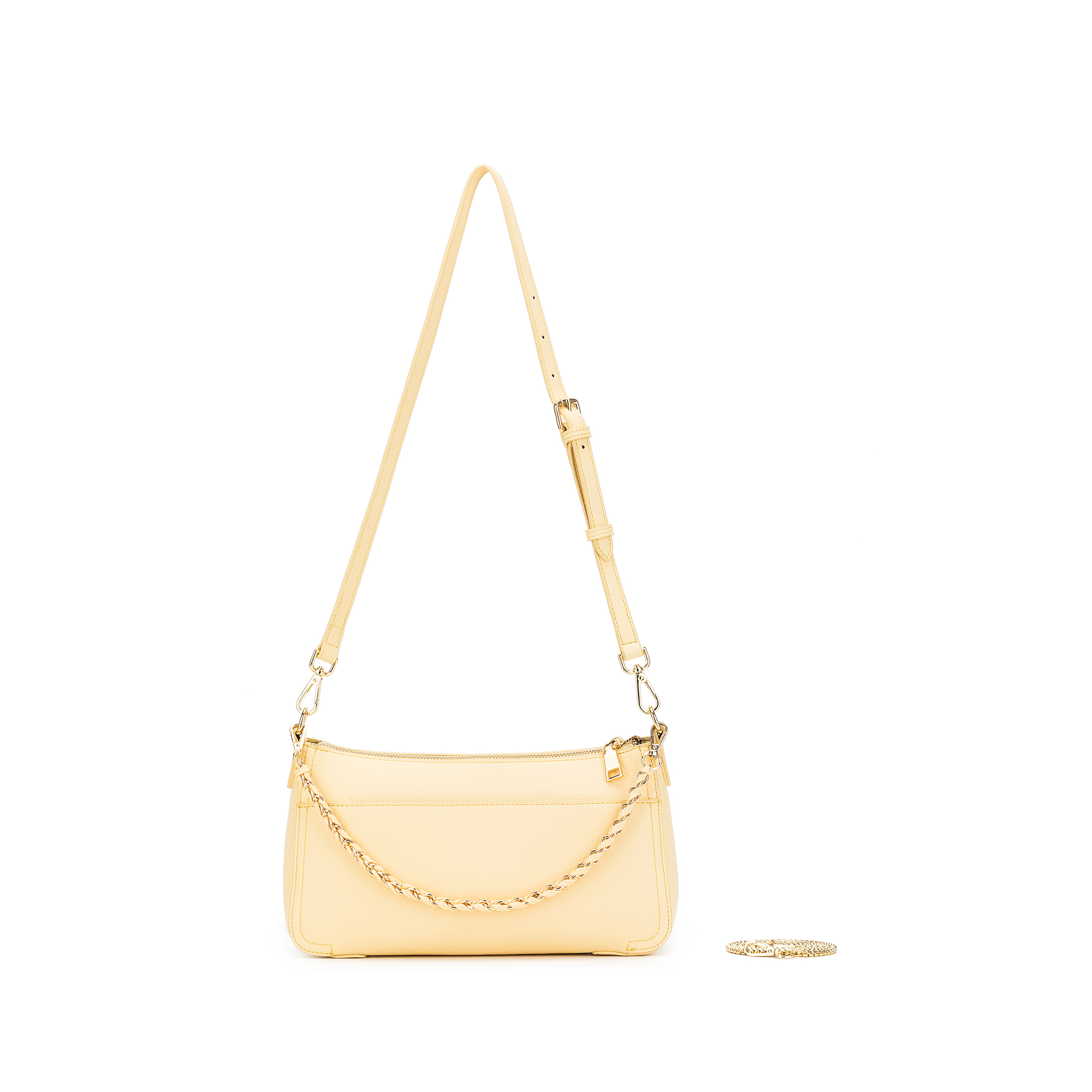 Eloise Lemon Chiffon Crossbody Bag